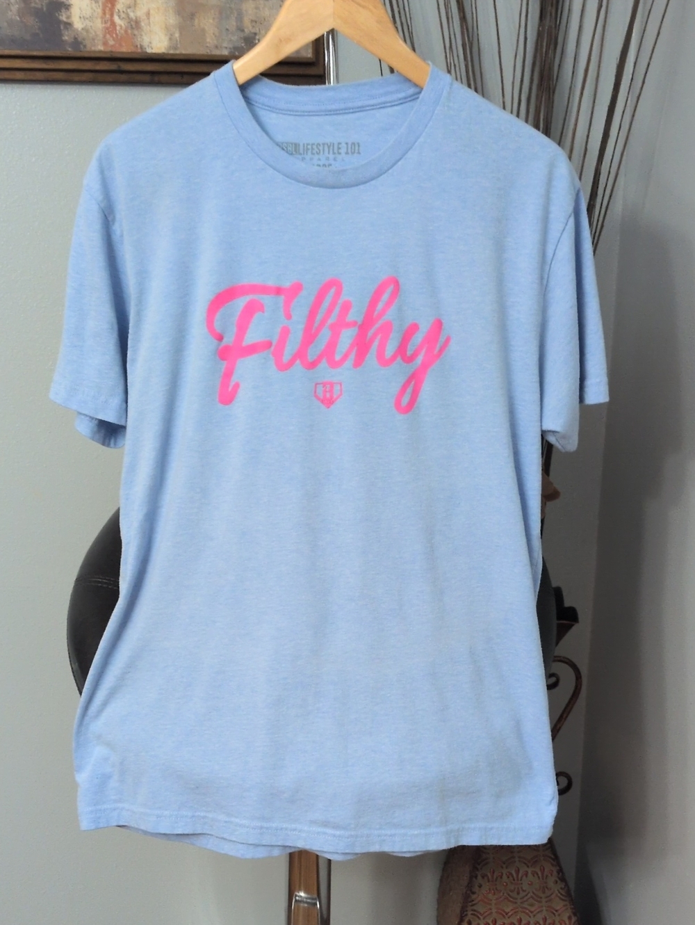 Baseball Lifestyle 101 Men's "Filthy" Sky Blue Short-Sleeve Tee